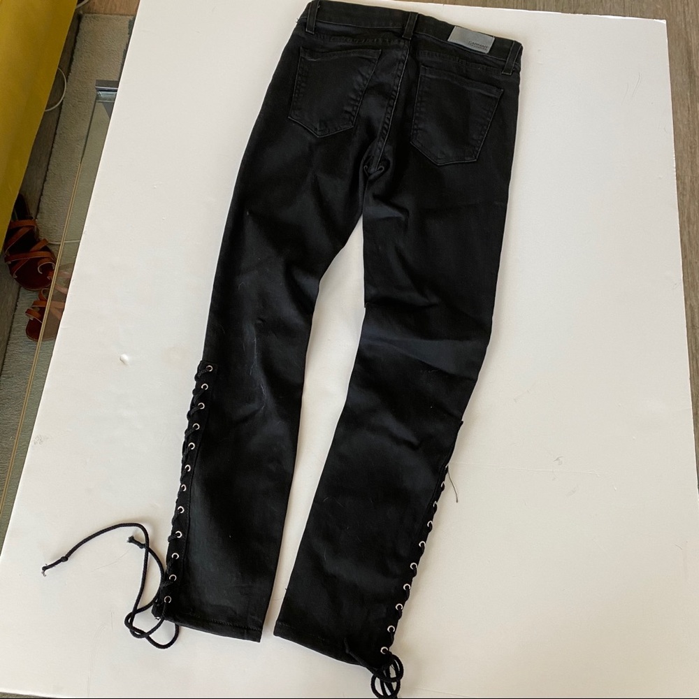 NWT LF black lace up calf skinny jeans - Picture 4 of 6